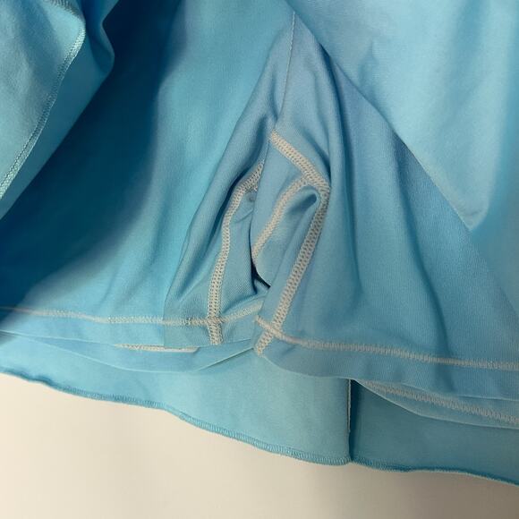Nike Womens Tennis Skirt Size Medium Dri-Fit Skort Blue Slit Stretch Pull On - Picture 5 of 12